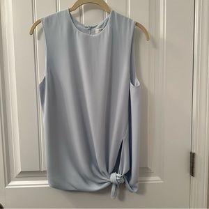 EUC light blue tank top from Babaton with tie in front